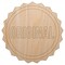 Original Circle Seal Unfinished Wood Shape Piece Cutout for DIY Craft Projects